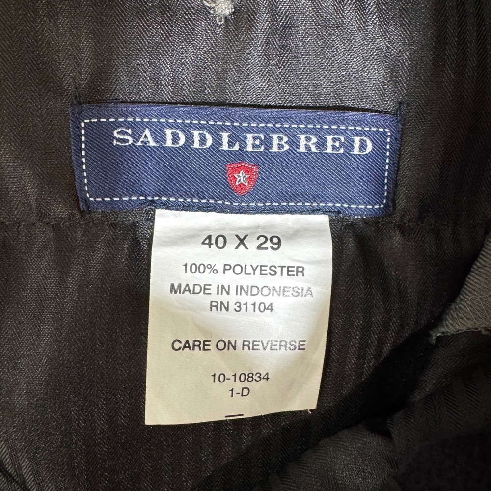 Saddlebred Mens Gray Dress Pants Flat Front Trousers 40x29 10-10834 Business‎ - Picture 6 of 8